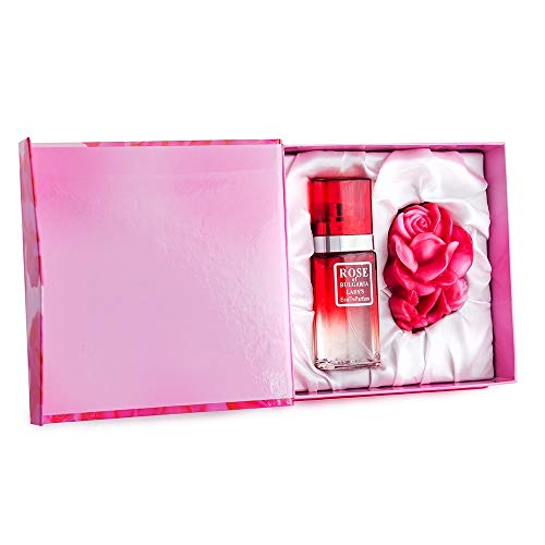 Rose of Bugarsko poklon set - ručno izrađeno glicerin sapun 40g i parfem Rose 25ml u luksuznom poklon kutiju