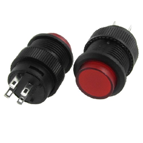 Uxcell A11123000UX0391 5 x 4-pinski crveno LED svjetlo SPST isključeno bez okruglog Samozaključavajućeg