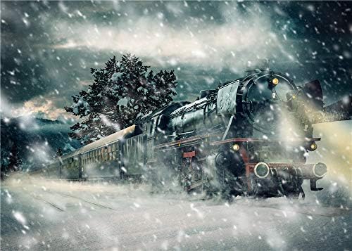 Art Studio Polar Express Božić tematske zabave pozadina mjesec dekor sanke pahuljica fotografija pozadine