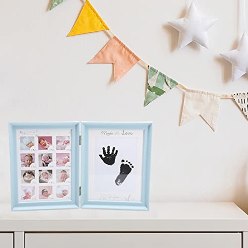 Kisangel Memorial Gifts pictures Frames 4 pieces My First Year baby first year frame Infant Handprint Photo
