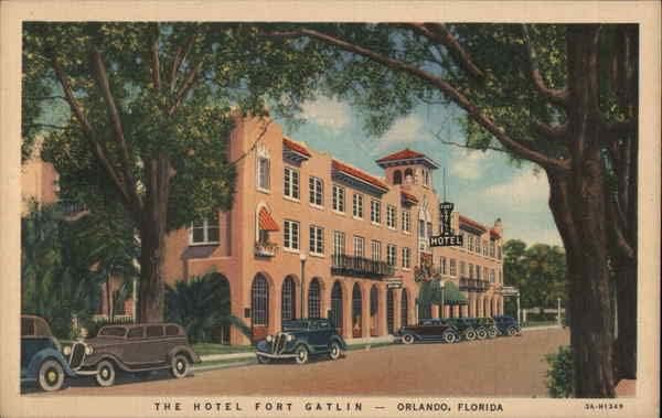 Hotel Fort Gatlin. Orlando, Florida Orlando FL originalna antička razglednica