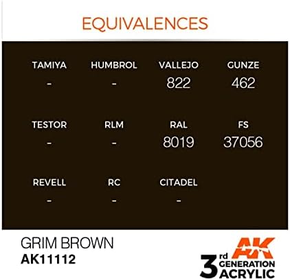 AK Interactive 3rd Gen Acrylic Grim Brown 17ml