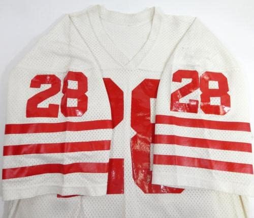 Krajem 1980-ih početkom 1990-ih San Francisco 49ers 28 Igra Polovni bijeli dres 44 747 - Neincign NFL