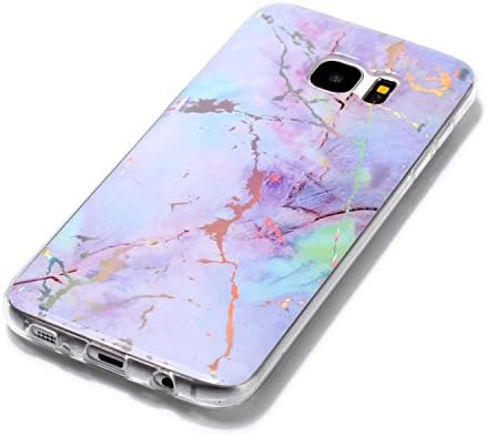 DAMONDY Galaxy S7 Edge Case,3D sjajni Mramor Glitter Ultra tanka tanka leđa koža za cijelo tijelo zaštitni