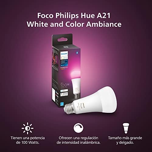 Philips Hue 562982 Hue Smart Bulb, 1, bijele i boje ambijent & v2 Smart Dimmer prekidač i daljinski, instalacija-Free,
