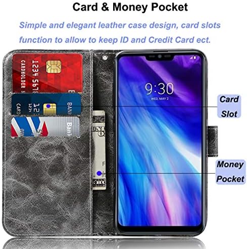 za LG G7 slučaj, za LG G7 ThinQ slučaj, Zoeirc PU kožni novčanik Flip zaštitni poklopac kućišta telefona sa utorima za kartice i postoljem za LG G7 ThinQ