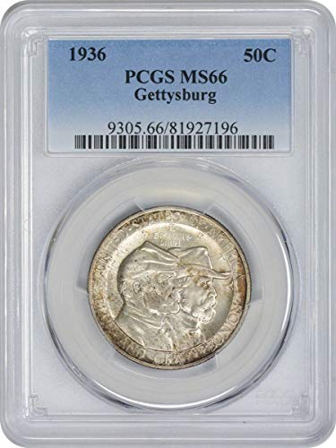 Gettysburg Komemorativni pola dolara 1936., MS66, PCGS