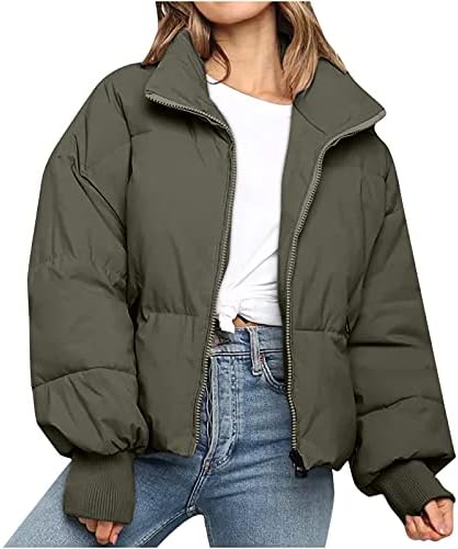 Ženska zimska puffer niz jaknu zastoj ovratnik obrezana jakna Vjetrootporni Qulid Warm Coats Oserka odjeća
