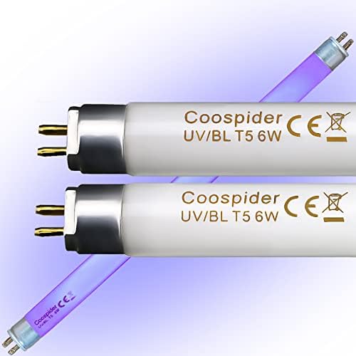 Coospider 6 Watt zamjenske sijalice F6T5 / BL fluorescentno crno svjetlo G5 baza 9 inča u punoj dužini