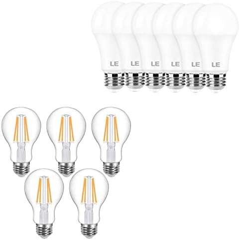 Bundle - 2 artikli: 6-Pack LED Sijalice 100w ekvivalentno, Daylight White & amp; 5-Pack Vintage LED sijalice