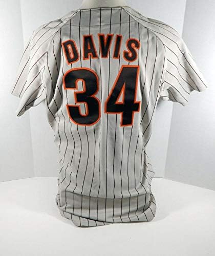 1987. San Diego Padres Storm Davis 34 Igra Polovni sivi dres - Igra Polovni MLB dresovi