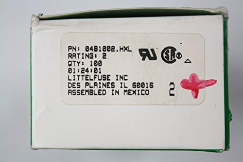 Littelluse 0481002.hxl 481-serija Alarm koji pokazuje osigurač, 2-pojačalo, 125-vac / vdc