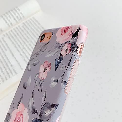 YeLoveHaw iPhone SE 2020 Case, iPhone 8 Case, iPhone 7 Case for Girls, Flexible Soft Slim Fit, Floral and