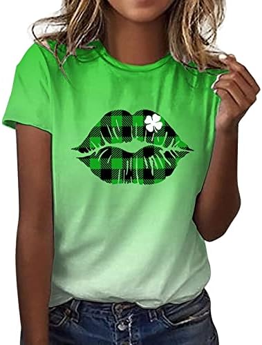 Dnevna košulja u St Patricks, Ležerne prilike Shamrock tiskane kratke majice izlaže na zelene majice za