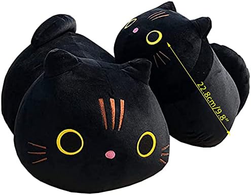 Oukekei crna mačka pliša jastuk, punjene životinje sa crnom mačkom, kreativnim ukrasom Cuddly plišani jastuci9.8