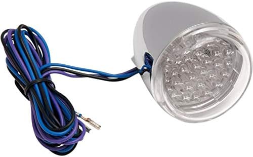 Chris proizvodi zadnje signalno svjetlo hrom sa prozirnim sočivom i crvenim LED nosačem za stabljiku 8501C-LED-R