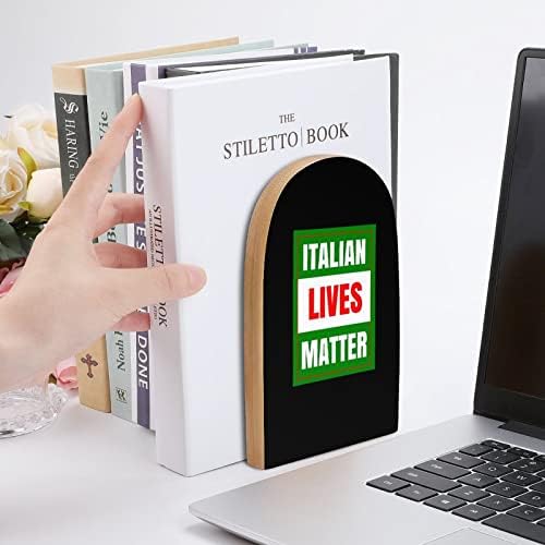 Italijanski Lives Matter dekorativni držači za knjige za police 1 par knjiga završava Neklizajući kancelarijski